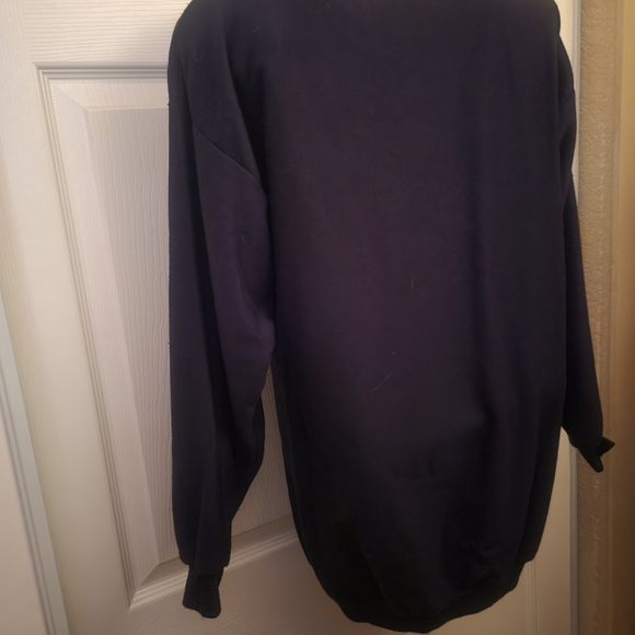 1980s " Flashdance" Leopard Decorative Black Sweatshirt - Picture 9 of 9